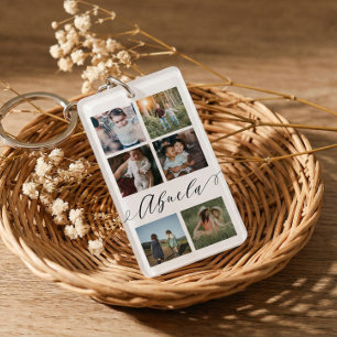 Porte-clés Cadeau pour grand-mère Abuela Collage de photos So