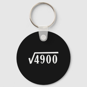 Porte-clés Cadeau Racine Carrée 70 Ans Prof Drôle 70ème Anniv