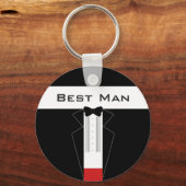 Porte-clés Cadeau Témoin de Mariage Smoking (Recto)