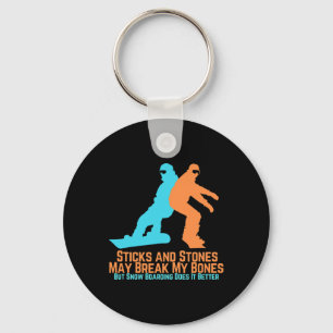 Porte-clés Cadeau vintage Retro Snowboard Pour Snowboarders