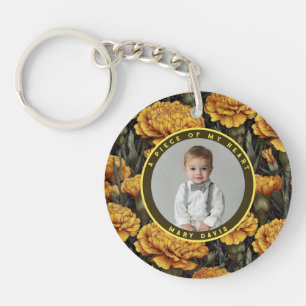 Porte-clés Cadeaux Artistiques Uniques Pour Hommes Fleur d'Oe