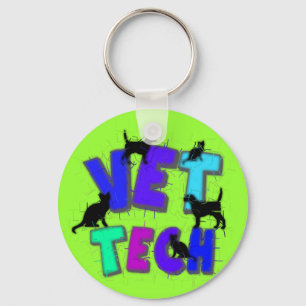 Porte-clés Cadeaux Artsy de technologie de vétérinaire,