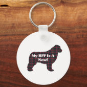 Porte-clés Cadeaux BFF de Terre-Neuve (Recto)