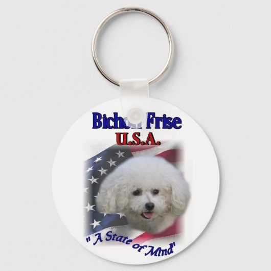 Porte-clés Cadeaux Bichon Frise (Recto)