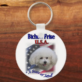 Porte-clés Cadeaux Bichon Frise (Recto)