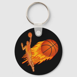 Porte-clés Cadeaux BON MARCHÉ d'équipe de basket flambant l