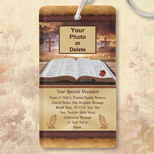 Porte-clés Cadeaux bon marché pour les pasteurs, les faveurs 