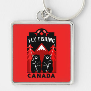Porte-clés Cadeaux canadiens de pêche à la mouche