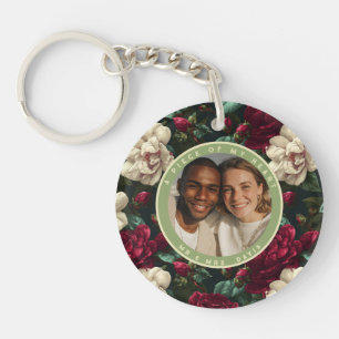 Porte-clés Cadeaux Chic Pour Les Couples Floral Gardenias