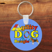 Porte-clés Cadeaux d'agilité beagle (Recto)
