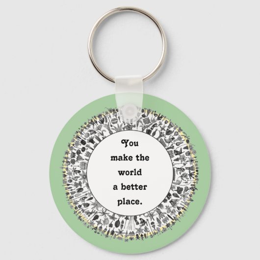 Porte-clés Cadeaux d'appréciation du bénévolat (Recto)