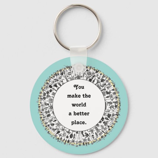 Porte-clés Cadeaux d'appréciation du bénévolat (Recto)