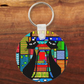 Porte-clés Cadeaux d'art de chat Whimsical (Recto)