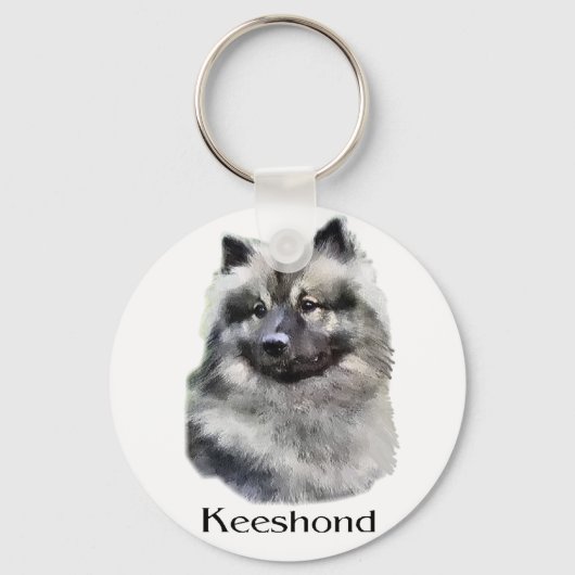Porte-clés Cadeaux d'art Keeshond (Recto)