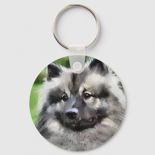 Porte-clés Cadeaux d'art Keeshond (Recto)