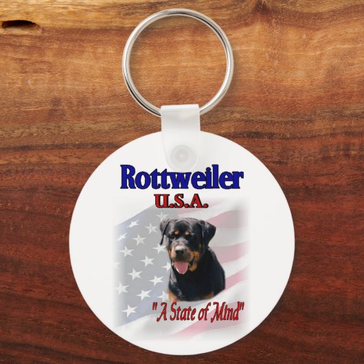 Porte-clés Cadeaux d'art Rottweiler (Recto)
