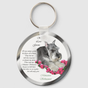Porte-clés Cadeaux d'art Schnauzer miniature