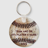 Porte-clés Cadeaux de baseball PERSONNALISÉS pour les joueurs (Recto)