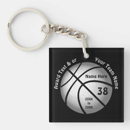 Porte-clés Cadeaux de basket-ball personnalisables à moindre (Devant)