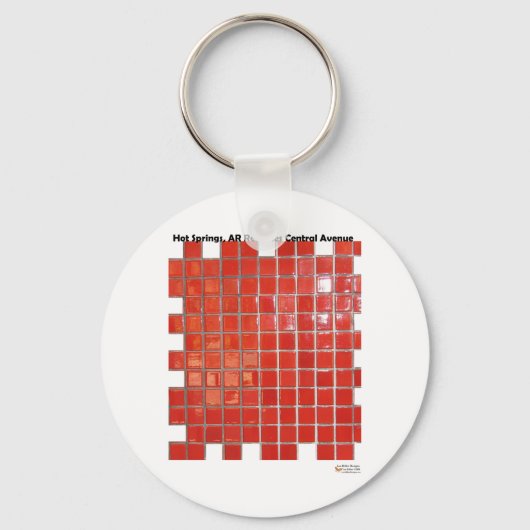 Porte-clés Cadeaux de carreaux rouges de Central Ave à Hot Sp (Recto)