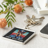 Porte-clés Cadeaux de chiens de police personnalisés Papa Lui (Côté)