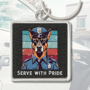 Porte-clés Cadeaux de chiens de police personnalisés Papa Lui