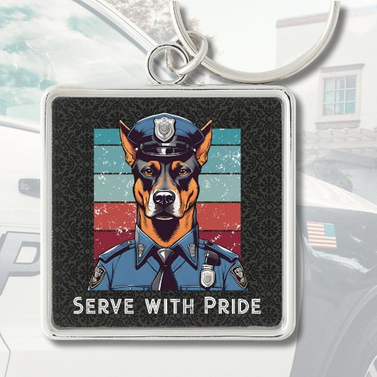 Porte-clés Cadeaux de chiens de police personnalisés Papa Lui