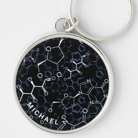 Porte-clés Cadeaux de chimie de formule chimique personnalisé (Devant)