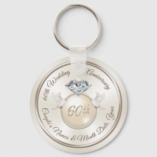 Porte-clés Cadeaux de fête d'anniversaire de mariage personna