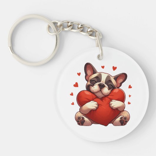 Porte-clés Cadeaux de la Saint-Valentin Pitbull (Devant)