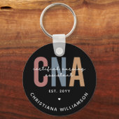 Porte-clés Cadeaux de l'adjoint infirmier certifié rétro de l (Recto)