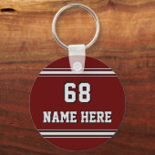 Porte-clés Cadeaux de l'équipe de hockey à bas prix Maroon et (Verso)