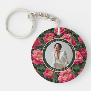 Porte-clés Cadeaux de Mariage Élégants Florales Pivoines