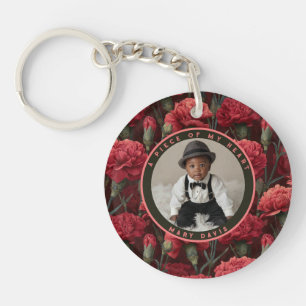 Porte-clés Cadeaux de Meilleur Ami Artistiques Œillet Photo