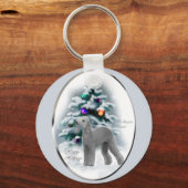 Porte-clés Cadeaux de Noël Bedlington Terrier (Recto)