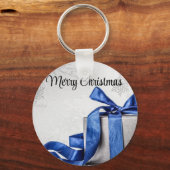 Porte-clés Cadeaux de Noël bleu et argent (Recto)
