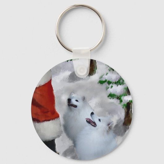 Porte-clés Cadeaux de Noël Eskimo Chien américain (Recto)