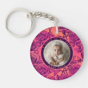 Porte-clés Cadeaux de Noël Intemporels Pour Elle Photo Rose F