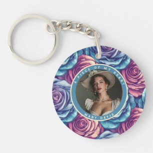 Porte-clés Cadeaux de Noël Intemporels Pour Femme Rose Floral