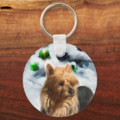 Porte-clés Cadeaux de Noël Terrier australien (Recto)