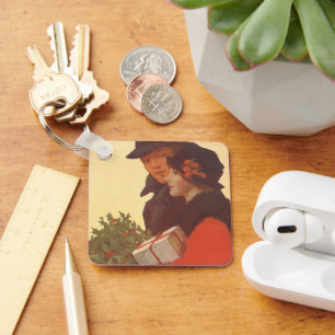 Porte-clés Cadeaux de Noël vintage, d'amour et de romance