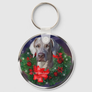 Porte-clés Cadeaux de Noël Weimaraner