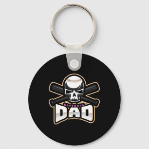 Porte-clés Cadeaux de papa de softball de la fête des pères S