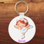 Porte-clés Cadeaux de patinage sur glace personnalisés (Recto)