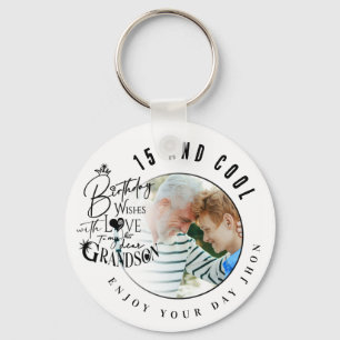 Porte-clés Cadeaux de photos de petits-fils mignons