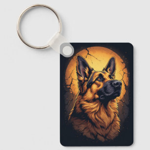 Porte-clés 🐾 Cadeaux de portrait de chien de berger allemand