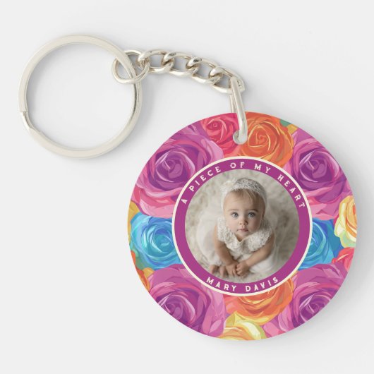 Porte-clés Cadeaux de Saint-Valentin Intemporels Pour Rose Ph (Devant)