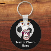 Porte-clés Cadeaux de soccer bon marché pour les joueurs NOM (Recto)