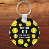 Porte-clés Cadeaux de softball personnalisés pas chers dans v (Recto)