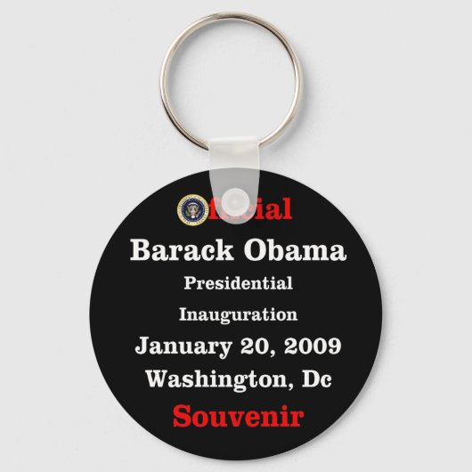 Porte-clés Cadeaux de souvenirs officiels d'investiture Obama (Recto)